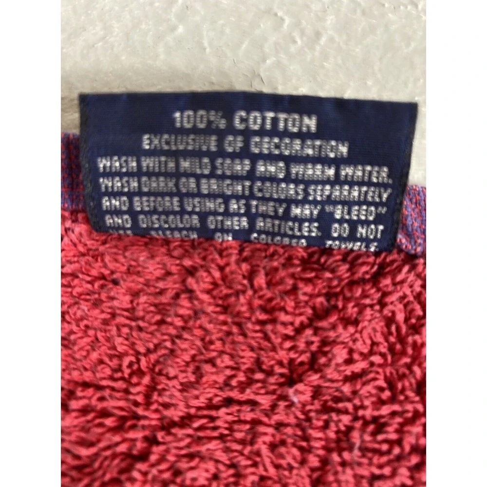 Vintage Ralph Lauren Red Blue Beach Towel